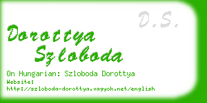 dorottya szloboda business card